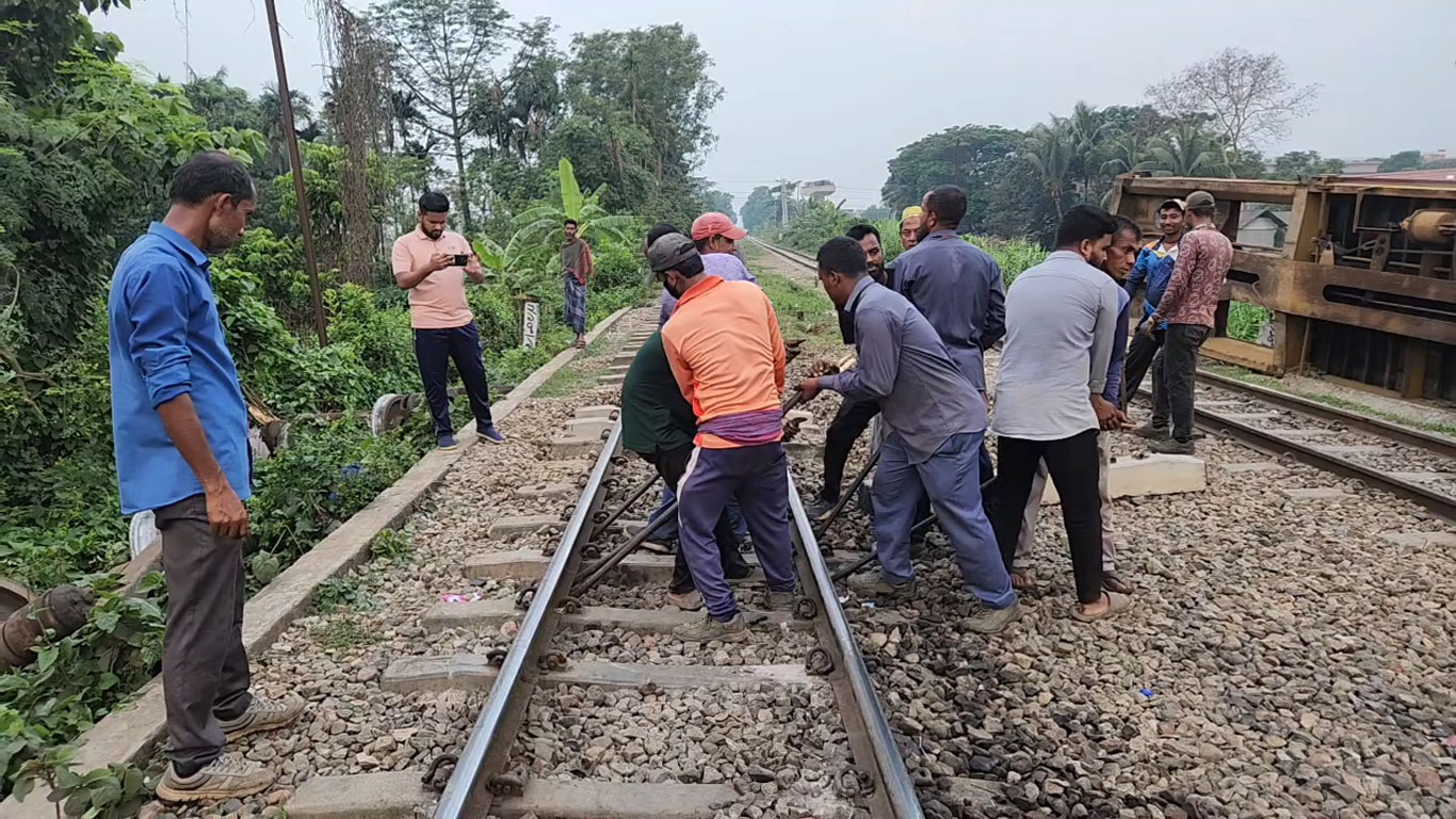 ব্রাহ্মণবাড়িয়ায় একই স্থানে ফের ট্রেনের বগি লাইনচ্যুত